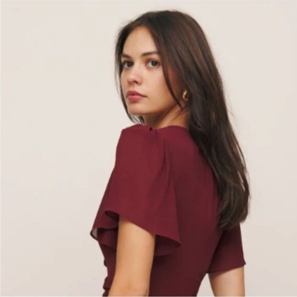 Reformation Watkins Dress Plum Size 8 NWT $348 - Picture 4 of 8